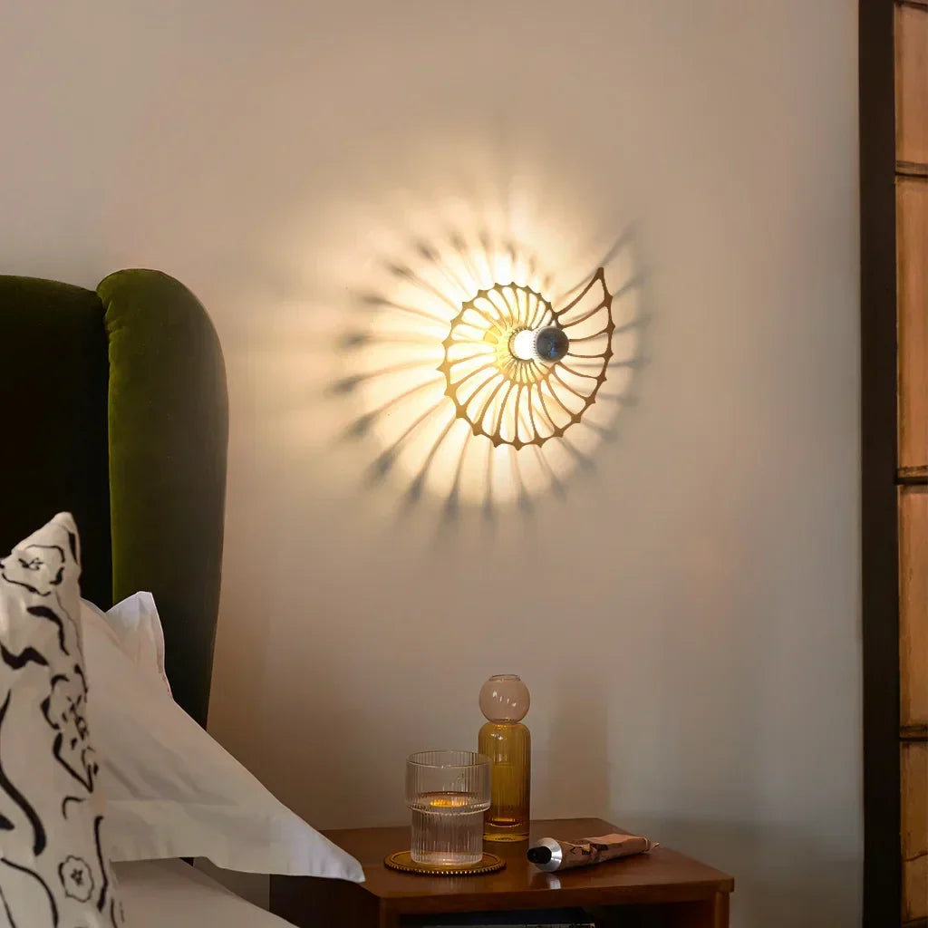 Applique murale décorative LED Aegir Nautilus - Spirale murale de luxe moderne