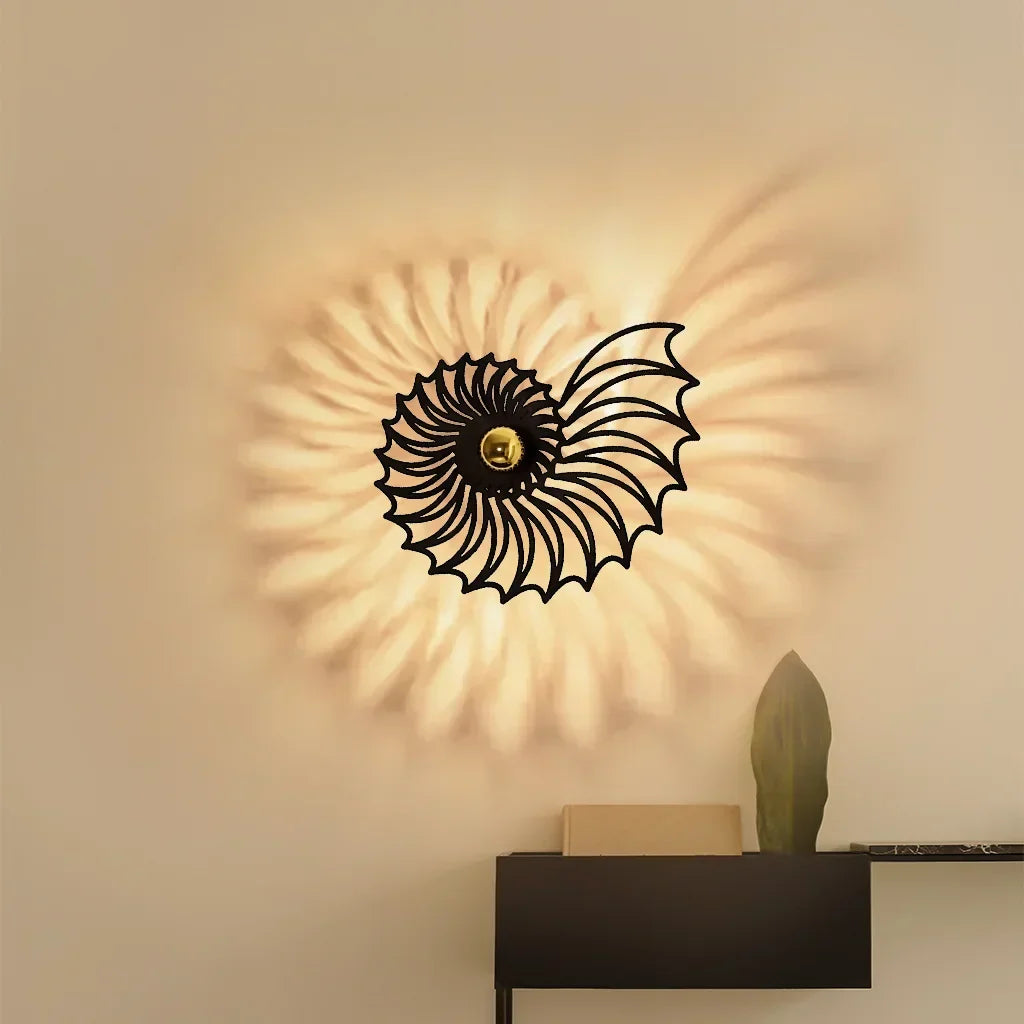 Applique murale décorative LED Aegir Nautilus - Spirale murale de luxe moderne