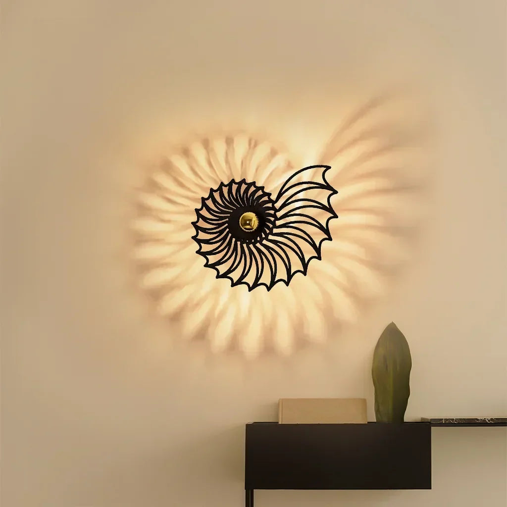 Applique murale décorative LED Aegir Nautilus - Spirale murale de luxe moderne