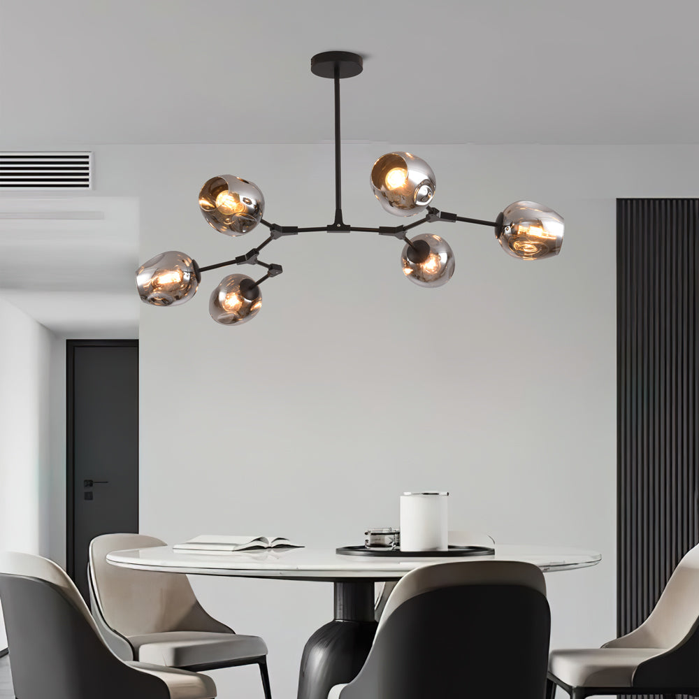 Polak Branching Glass Pendant Light | Modern Mid-Century Chandelier