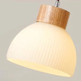 Bragi 3-Light White Ribbed Glass Pendant Lamp | Modern Dining Room Light