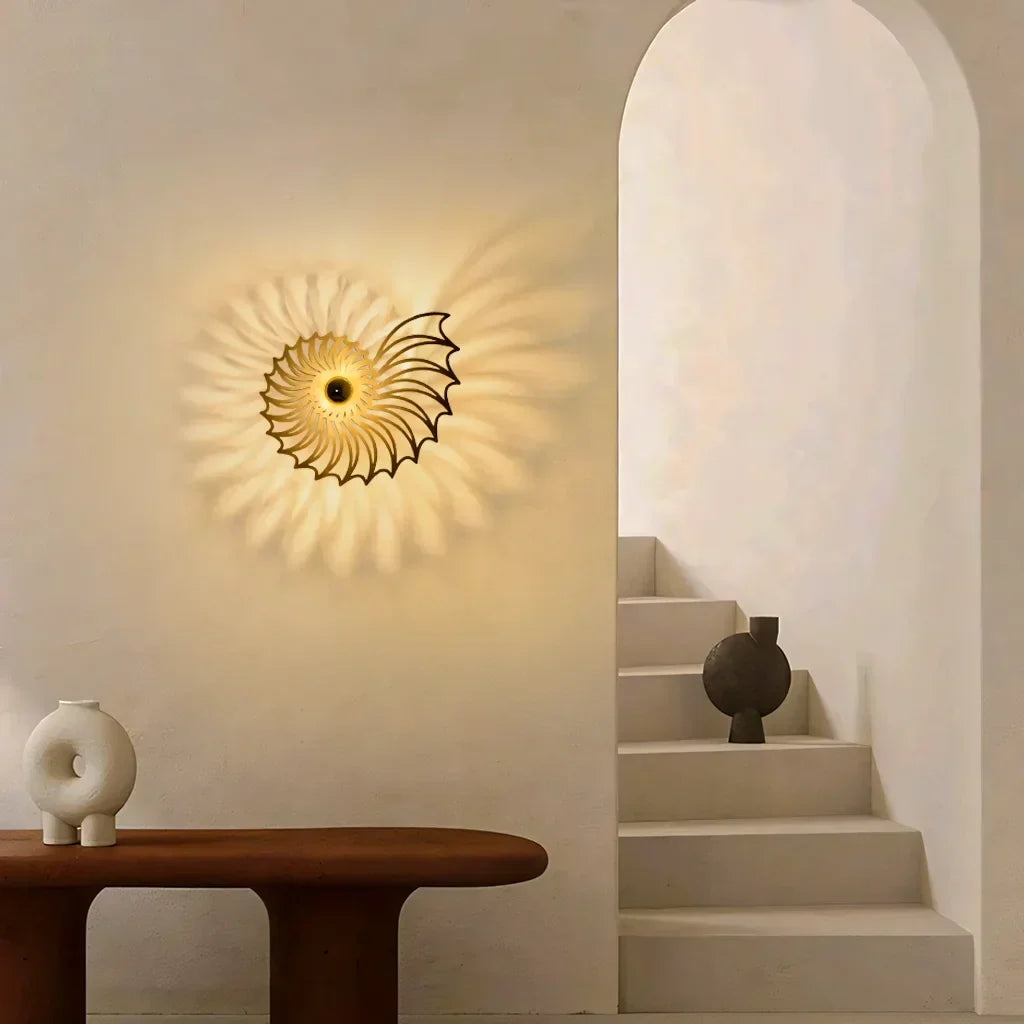 Applique murale décorative LED Aegir Nautilus - Spirale murale de luxe moderne