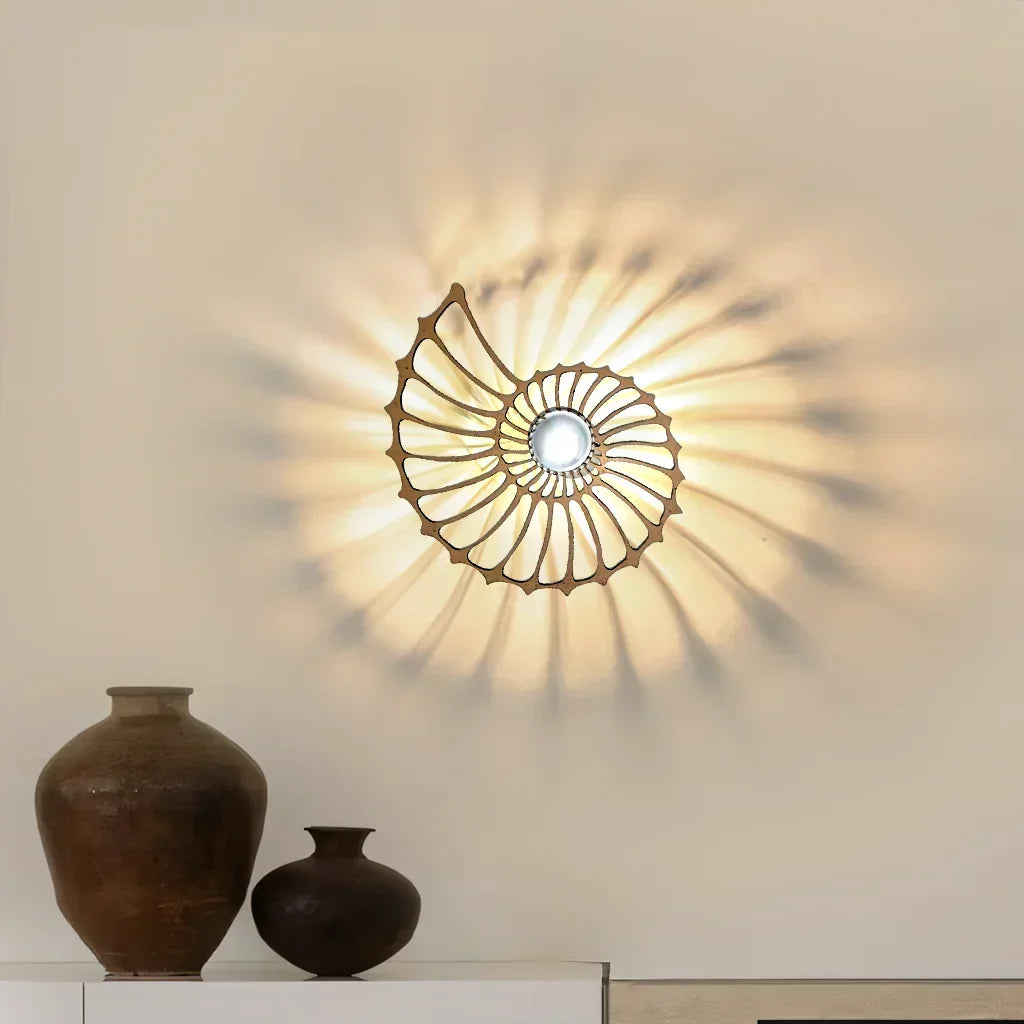 Applique murale décorative LED Aegir Nautilus - Spirale murale de luxe moderne