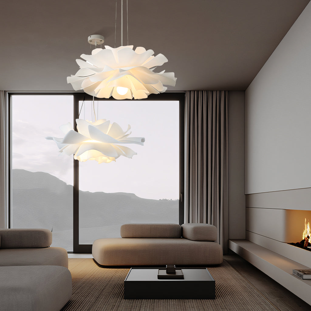 Nordic Lotus Flower Pendant Light - Modern Elegant Floral Chandelier