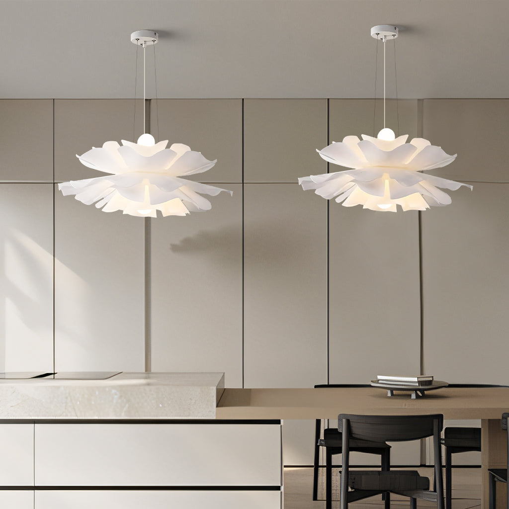 Nordic Lotus Flower Pendant Light - Modern Elegant Floral Chandelier