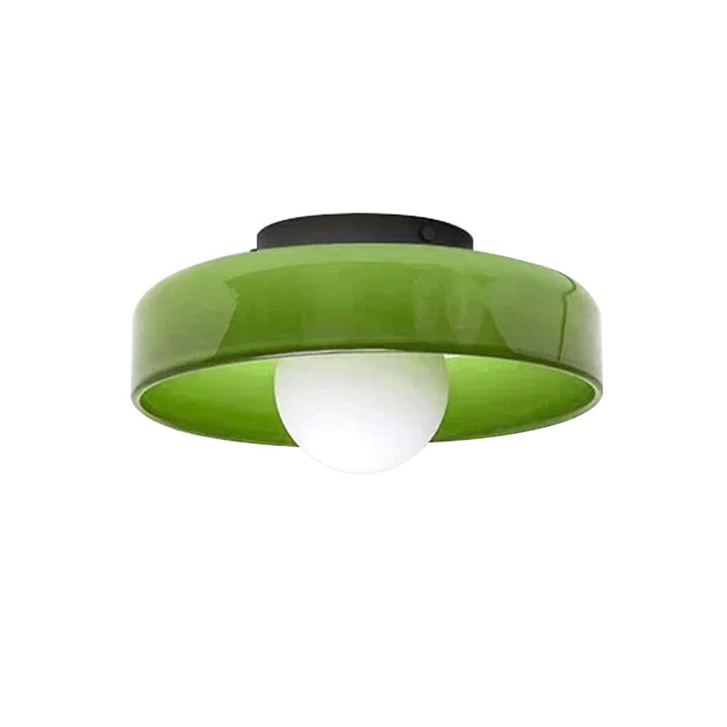 Morrow Glass Disc Flush Mount Ceiling & Wall Light | Modern Designer Sconce