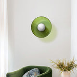 Morrow Glass Disc Flush Mount Ceiling & Wall Light | Modern Designer Sconce