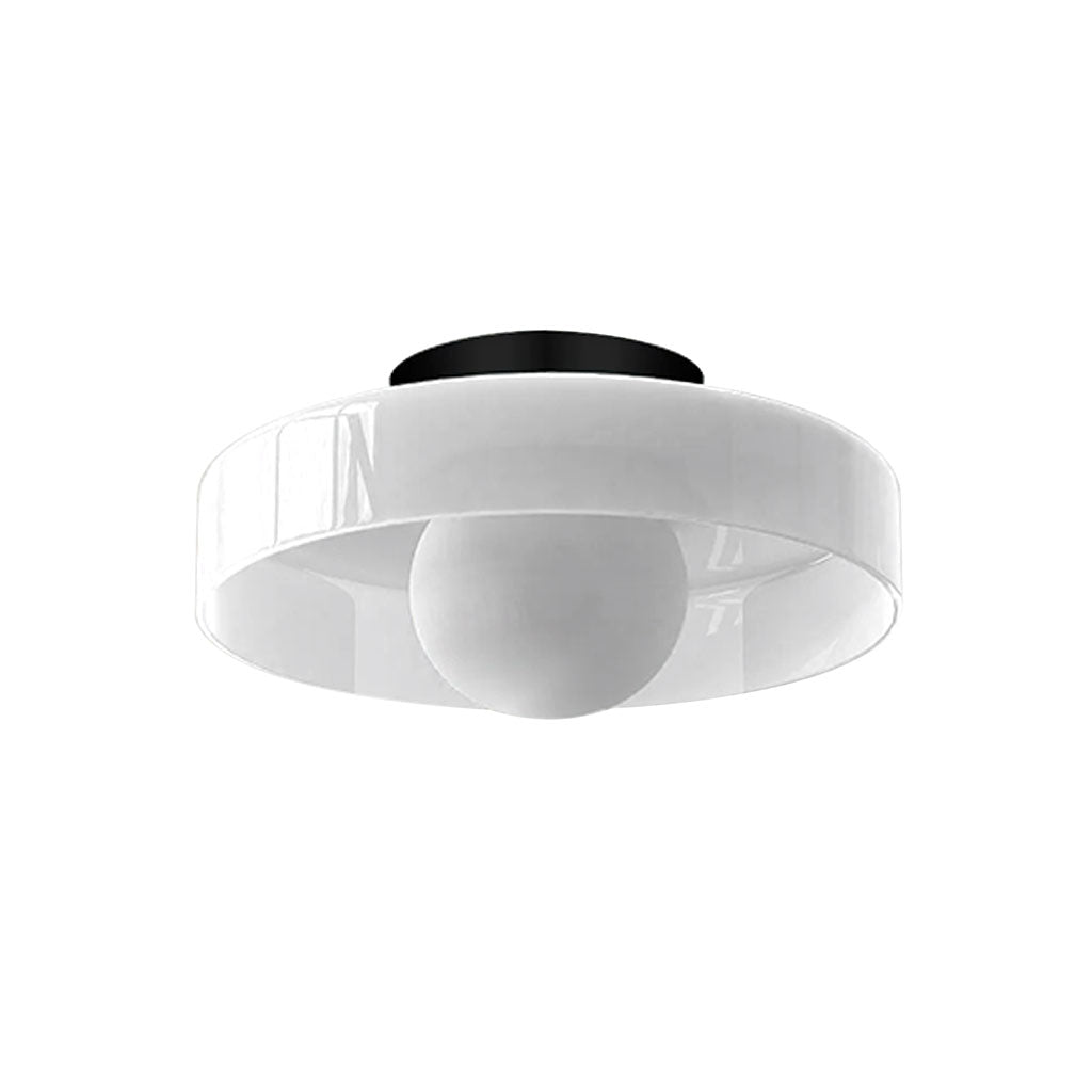 Morrow Glass Disc Flush Mount Ceiling & Wall Light | Modern Designer Sconce