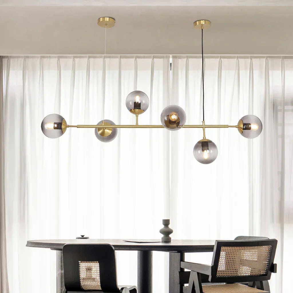 Kenzo Modern Glass Orb Pendant Light - Minimalist Hanging Lamp
