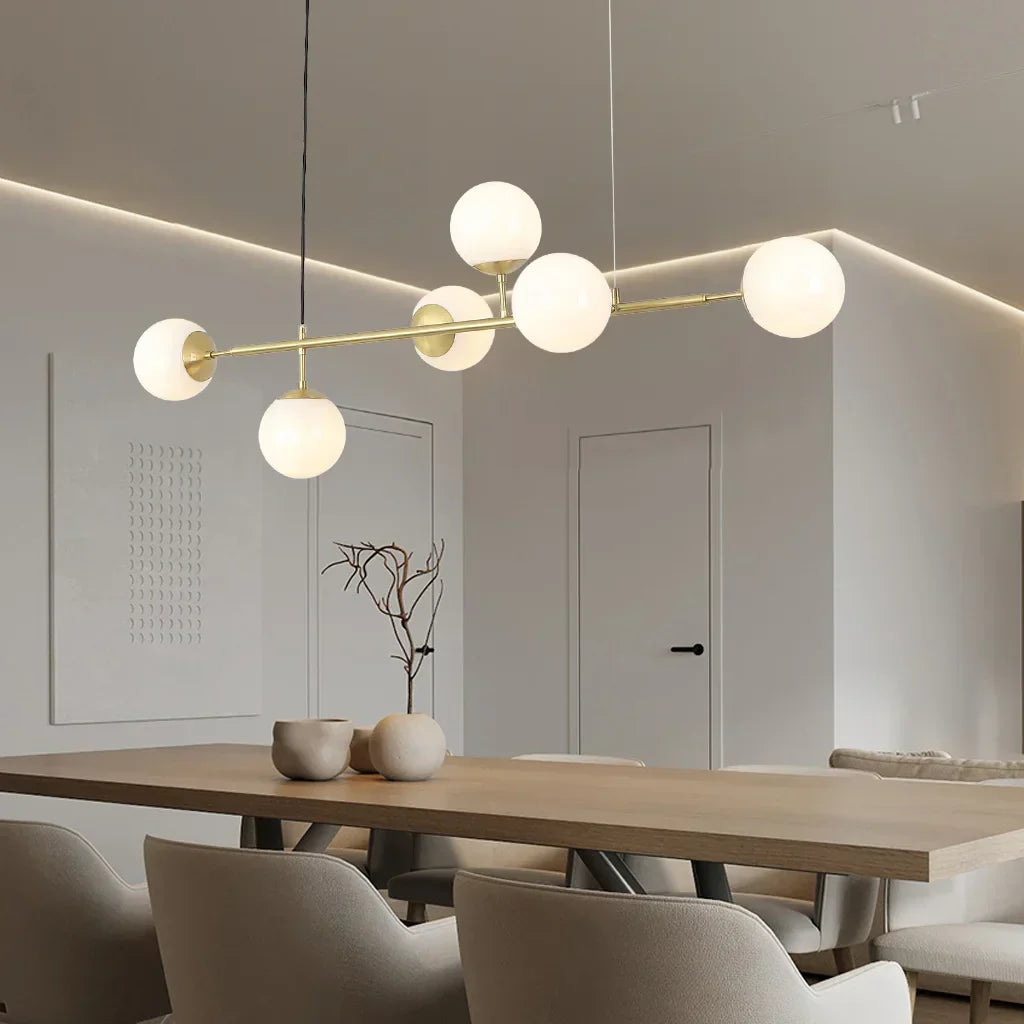 Kenzo Modern Glass Orb Pendant Light - Minimalist Hanging Lamp