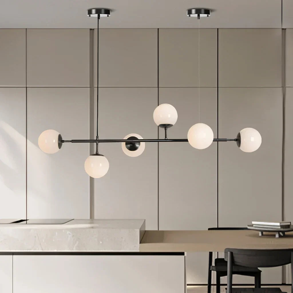 Kenzo Modern Glass Orb Pendant Light - Minimalist Hanging Lamp