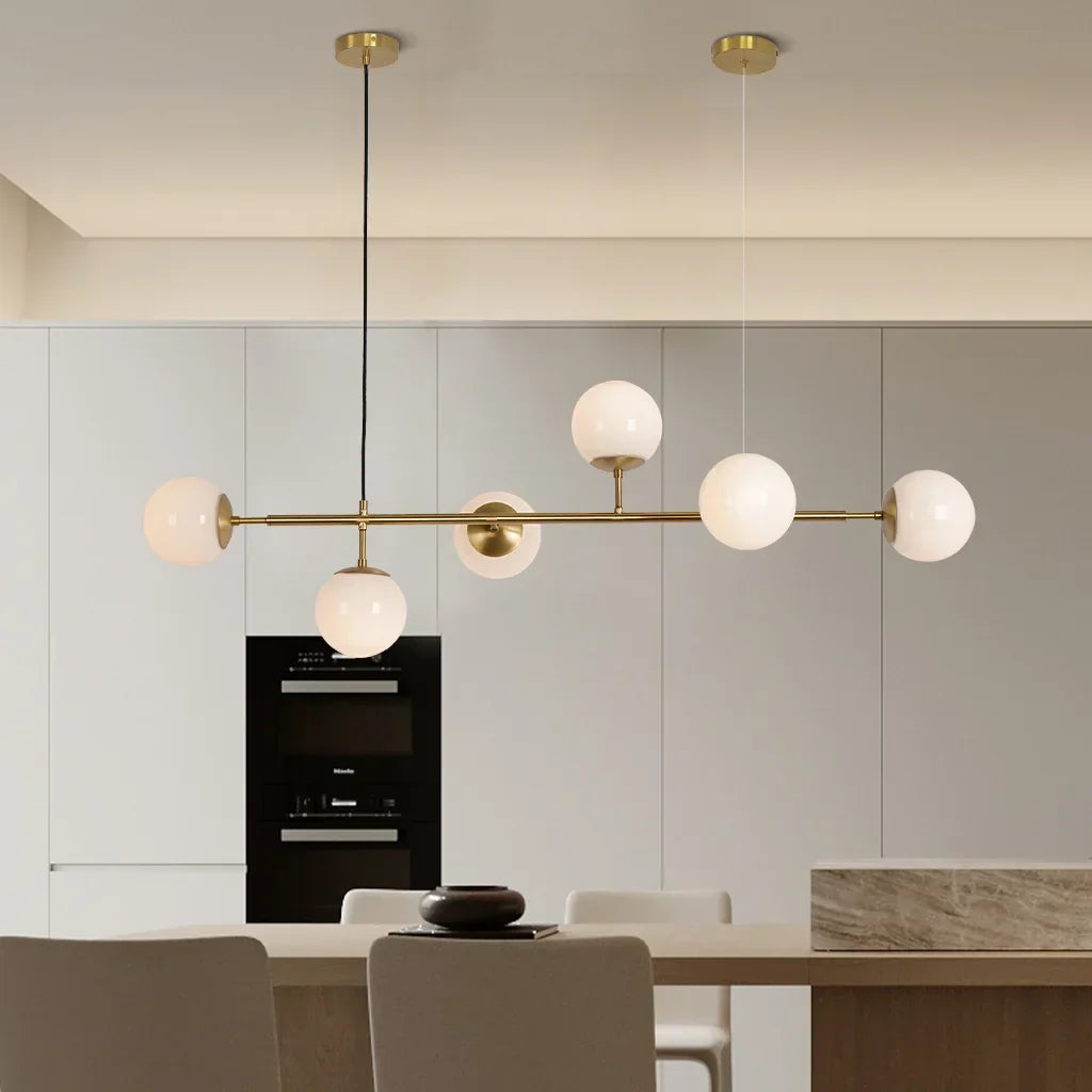 Kenzo Modern Glass Orb Pendant Light - Minimalist Hanging Lamp