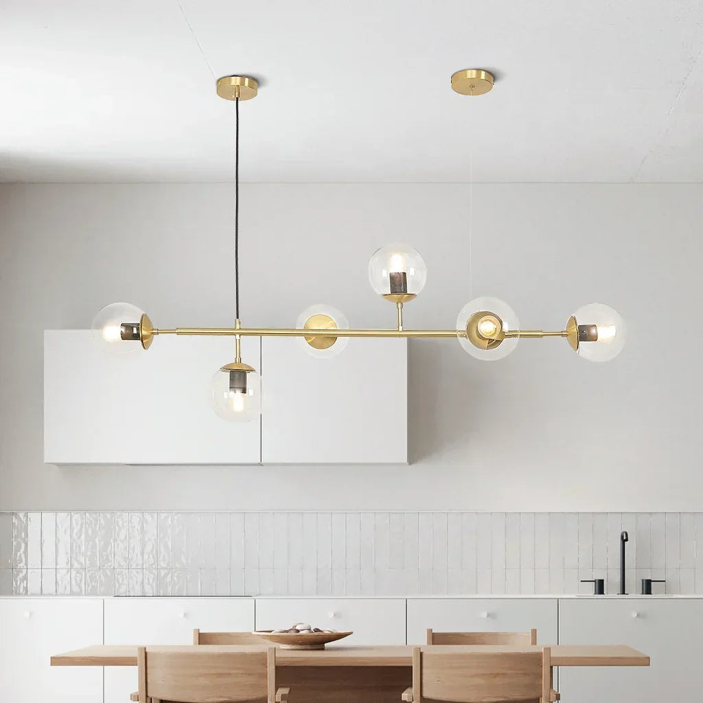 Kenzo Modern Glass Orb Pendant Light - Minimalist Hanging Lamp