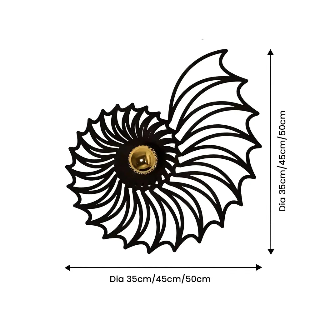 Applique murale décorative LED Aegir Nautilus - Spirale murale de luxe moderne