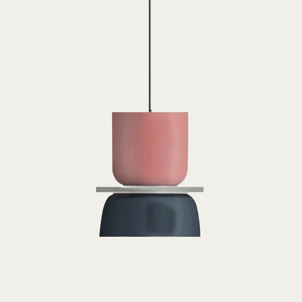 Lucie Nordic Color Block Pendant Light - Modern Minimalist Hanging Lamp
