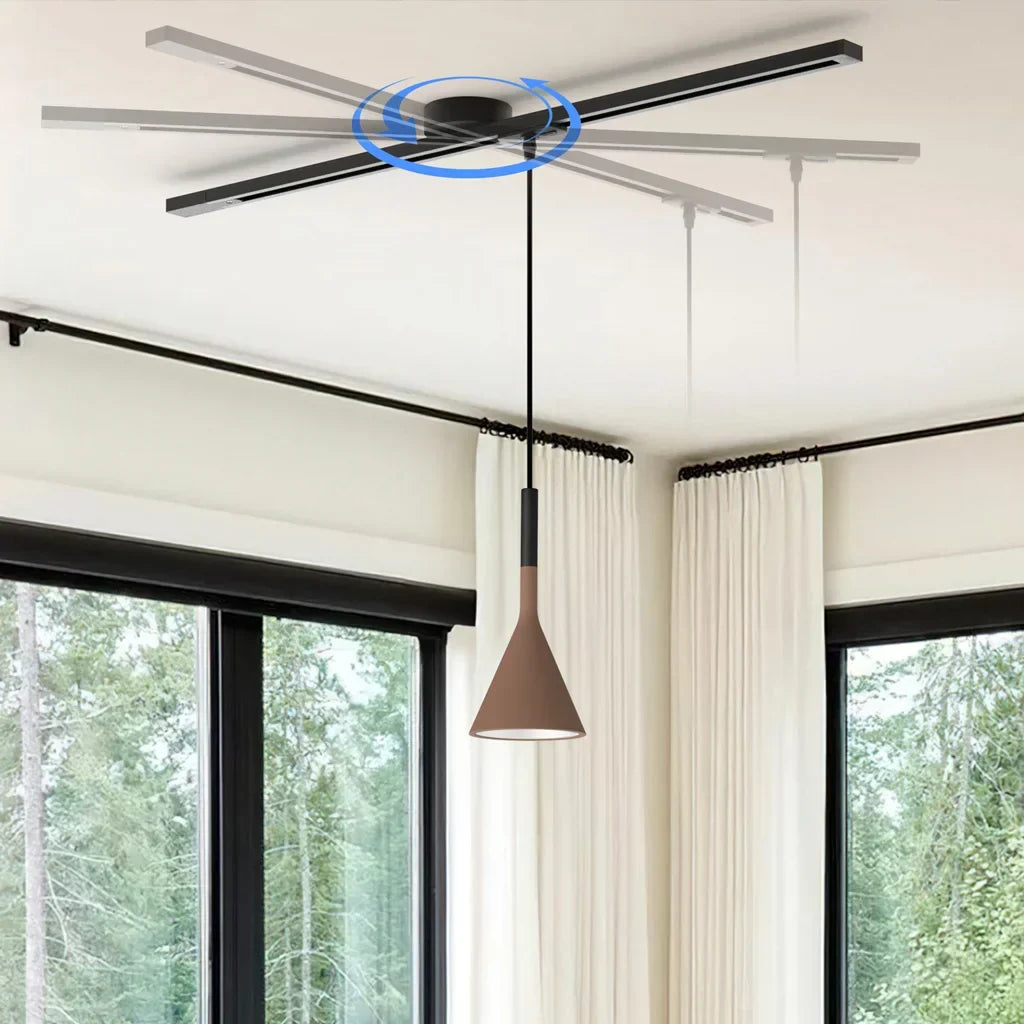 Morris 360° Rotatable Movable Ceiling Rail for Pendant Lights | Ailampplus