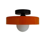 Morrow Glass Disc Flush Mount Ceiling & Wall Light | Modern Designer Sconce