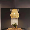 Retro Swirl Bamboo Pendant Light
