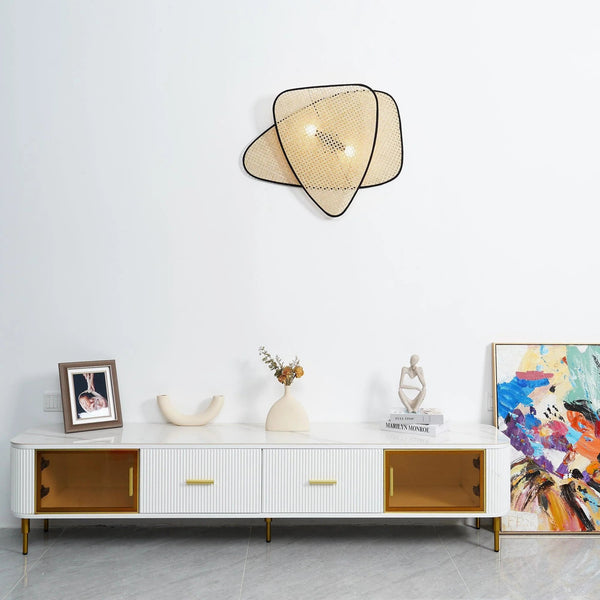 Stylish Geometric Bamboo Wall Light