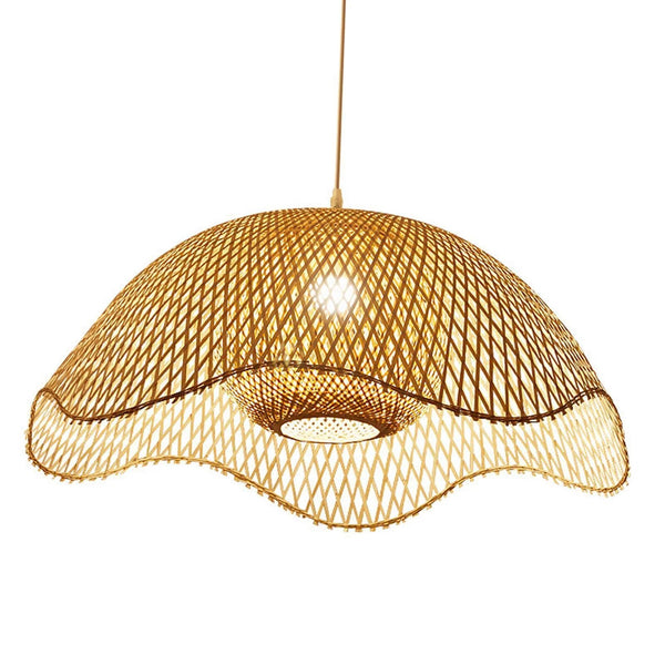 Stylish Wave Bamboo Pendant Light