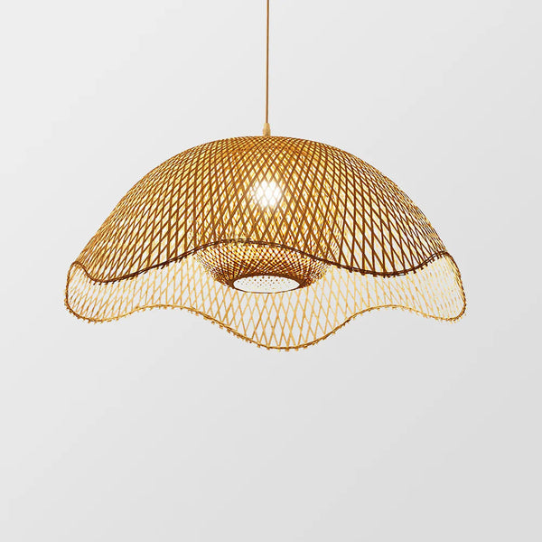Stylish Wave Bamboo Pendant Light