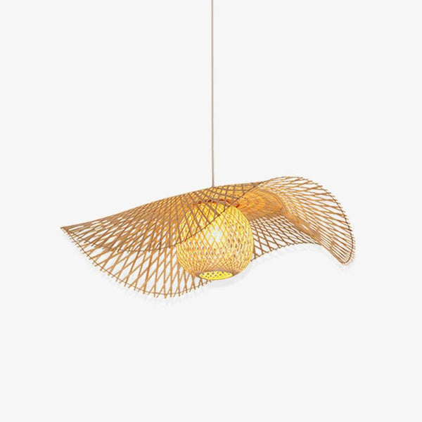 Modern Wave Bamboo Pendant Light