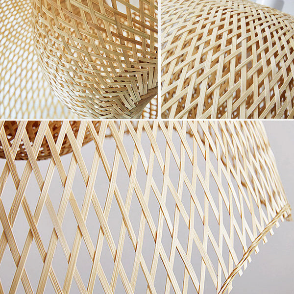 Stylish Wave Bamboo Pendant Light
