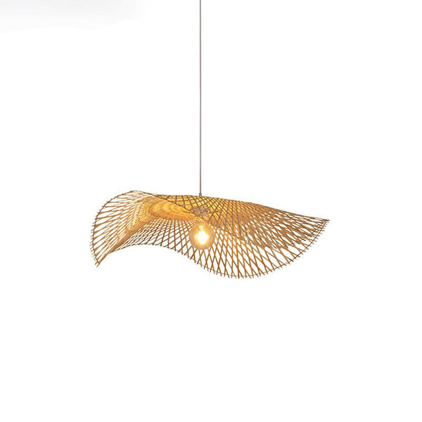 Modern Wave Bamboo Pendant Light