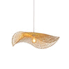 Modern Wave Bamboo Pendant Light