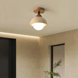 Suspension Velian Japandi en travertin naturel