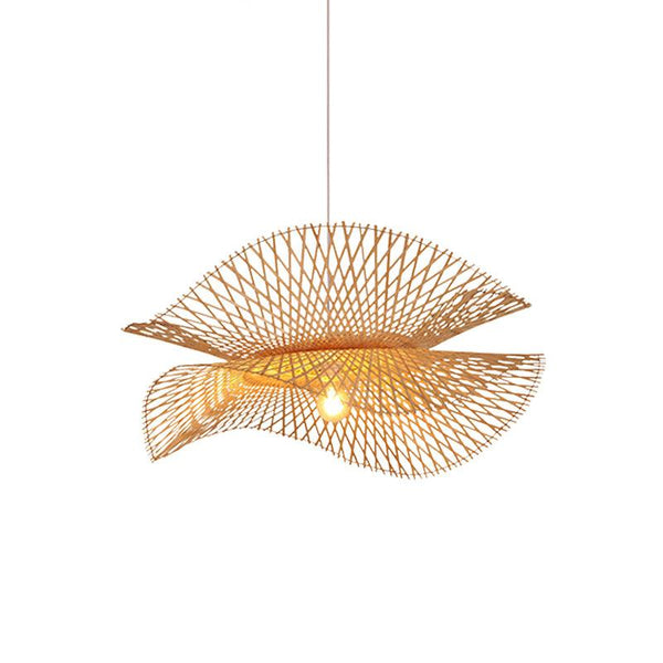 Modern Wave Bamboo Pendant Light
