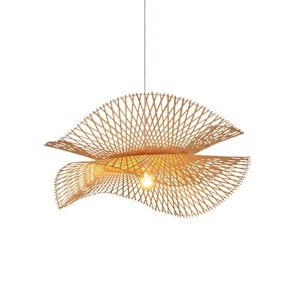 Modern Wave Bamboo Pendant Light