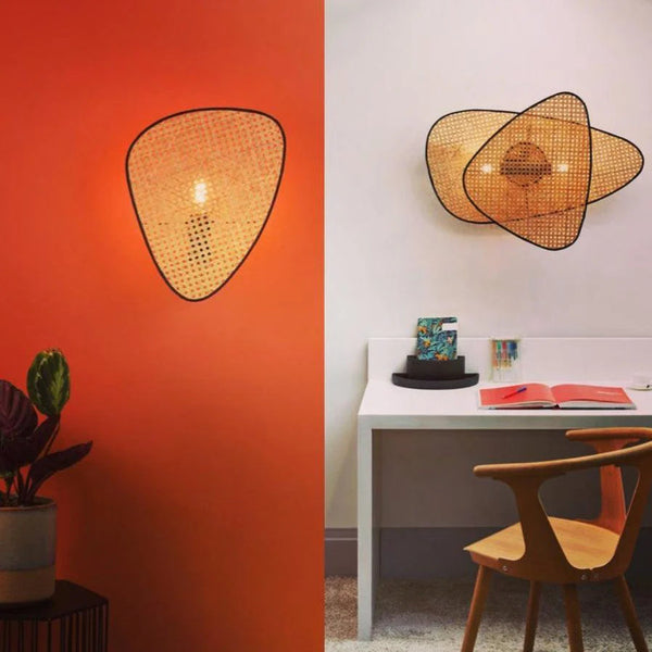 Stylish Geometric Bamboo Wall Light
