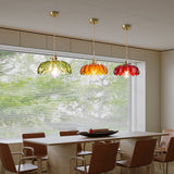 Fay Rustic Tulip Glass Pendant Light | Vintage Ribbed Glass Hanging Lamp