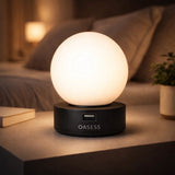 Black OASESS Sphere USB Table Lamp