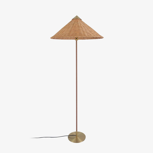Minimalist Cone Bamboo Floor Light