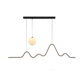47 24 Modern Wavy Linear Moon Led Kitchen Island Pendant Light