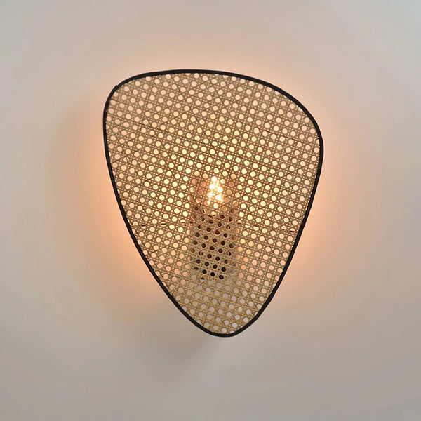 Stylish Geometric Bamboo Wall Light
