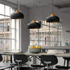 Dome Pendant Light With Wood Detail Modern 1 Light Island Fixture