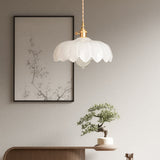 Dorian Vintage Tulip Glass Pendant Light | Floral Petal Hanging Lamp