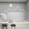 47 24 Modern Wavy Linear Moon Led Kitchen Island Pendant Light