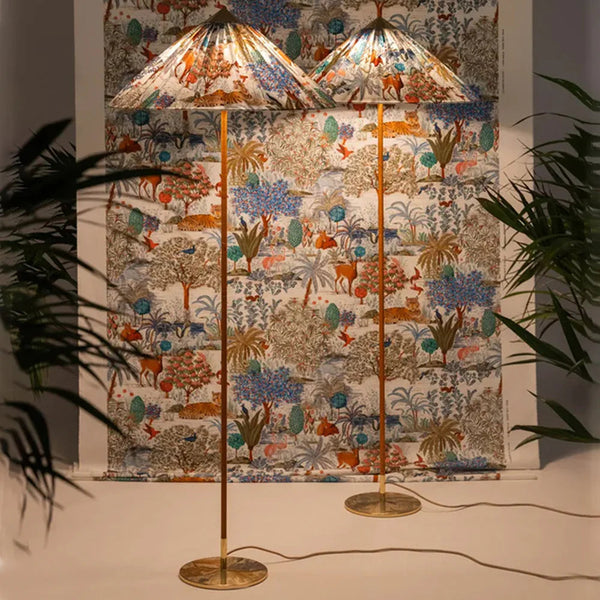 Minimalist Cone Bamboo Floor Light