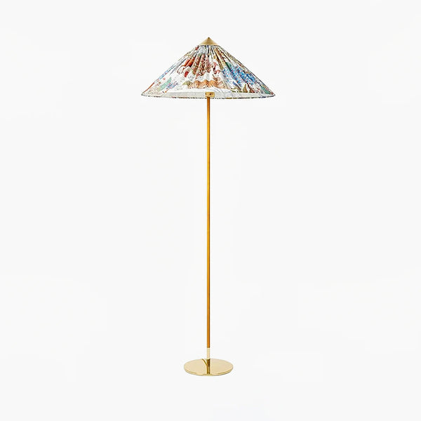 Minimalist Cone Bamboo Floor Light