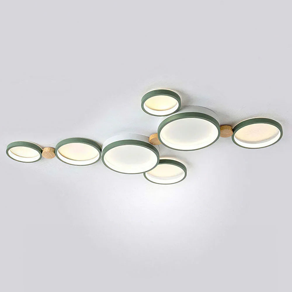 Alina Macaron Circle Array LED Ceiling Light - Modern Minimalist Flush Mount