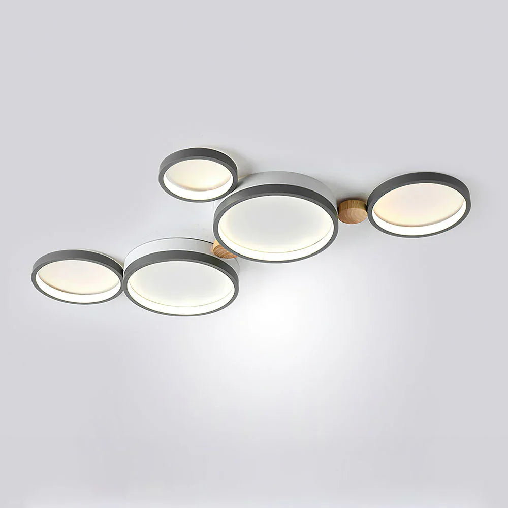 Alina Macaron Circle Array LED Ceiling Light - Modern Minimalist Flush Mount