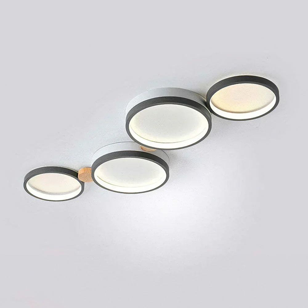 Alina Macaron Circle Array LED Ceiling Light - Modern Minimalist Flush Mount