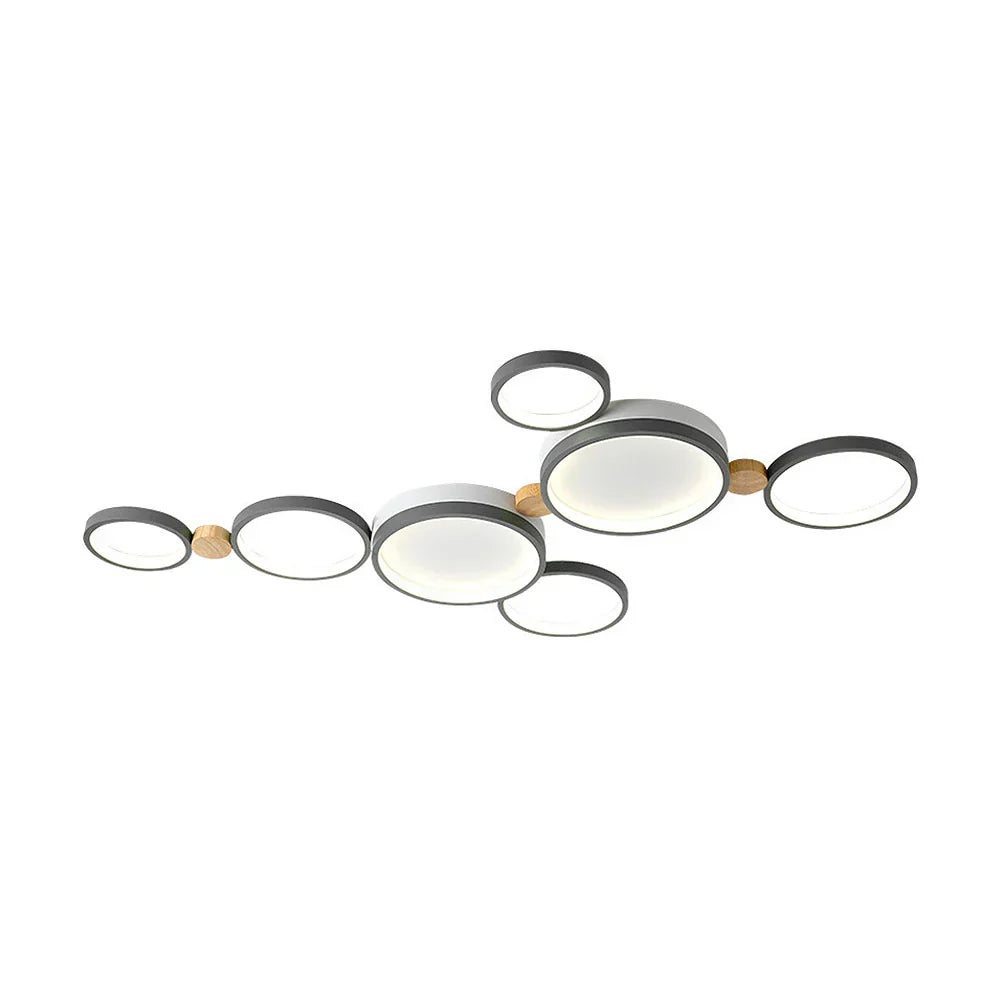 Alina Macaron Circle Array LED Ceiling Light - Modern Minimalist Flush Mount
