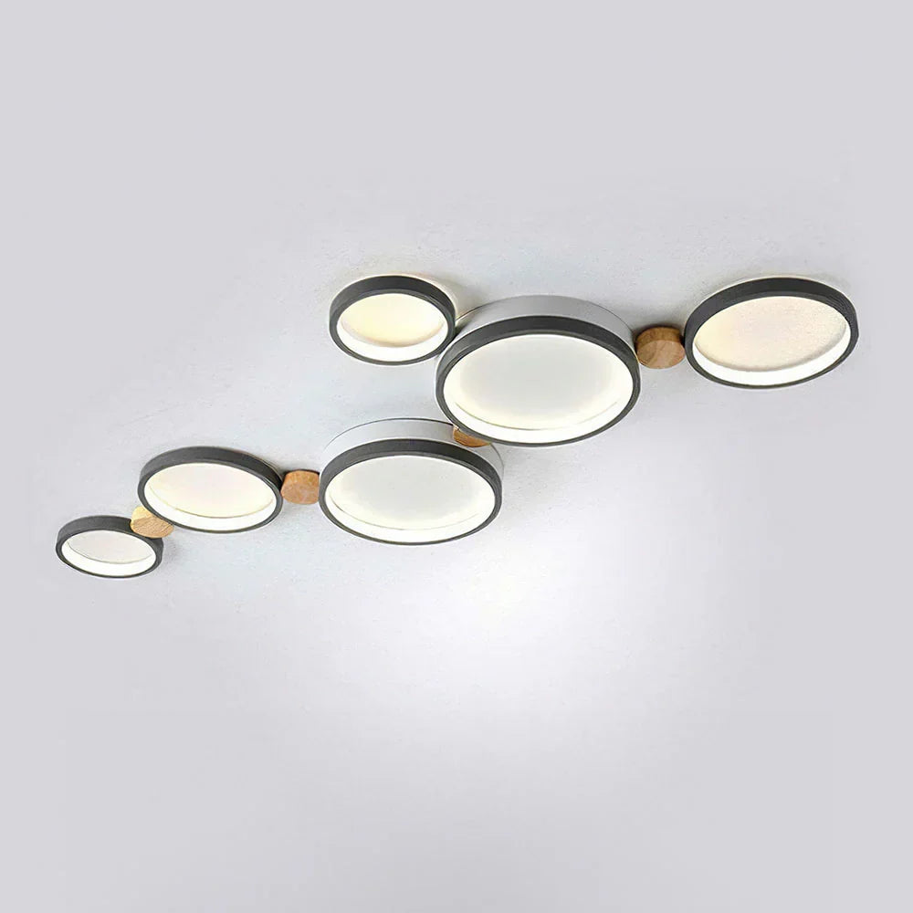 Alina Macaron Circle Array LED Ceiling Light - Modern Minimalist Flush Mount