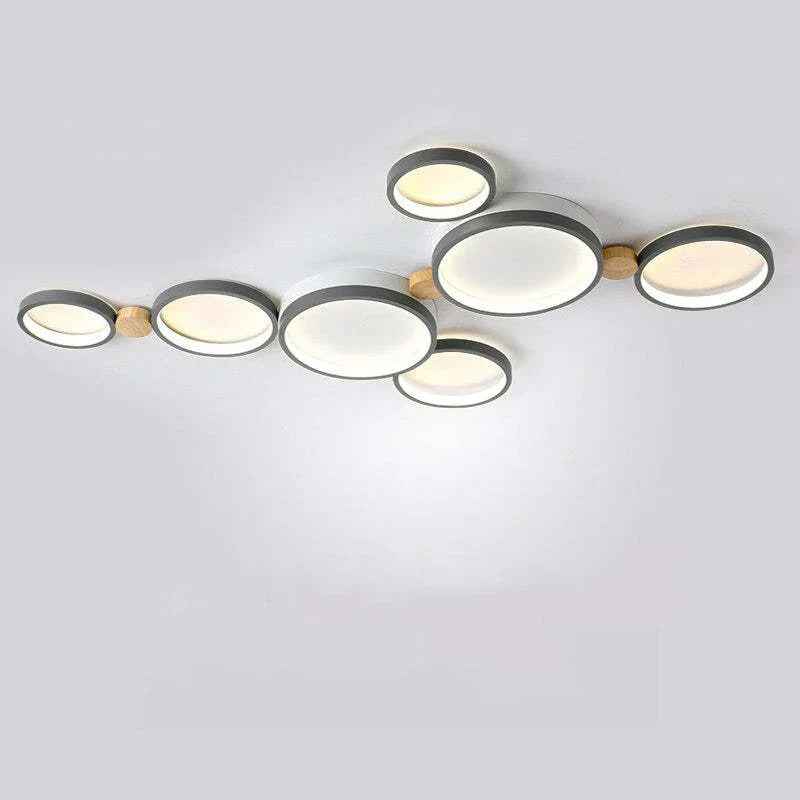 Alina Macaron Circle Array LED Ceiling Light - Modern Minimalist Flush Mount