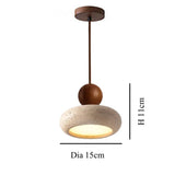 Suspension Alvione Bauhaus en travertin naturel | Luxe minimaliste